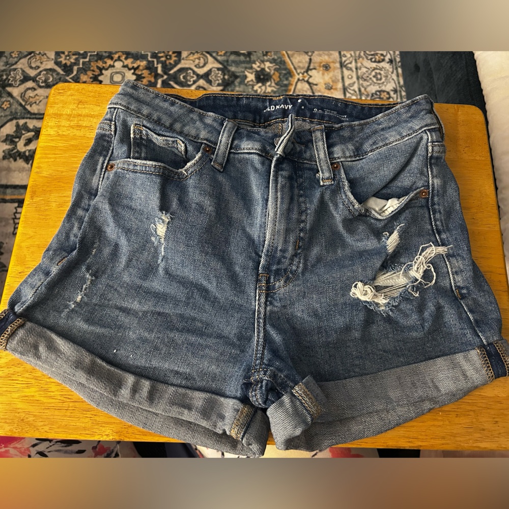 Old Navy Blue High-Rise Denim Shorts
